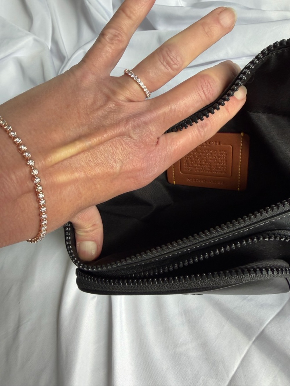 Coach RACER Black Smooth Leather Belt/Crossbody Bag - Picture 4 of 5